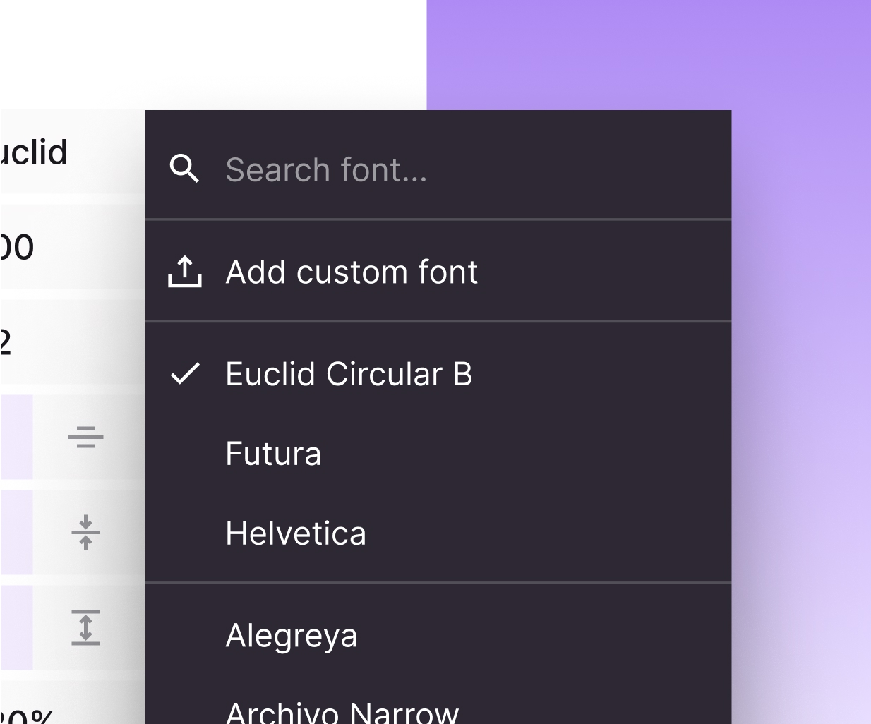 Custom fonts